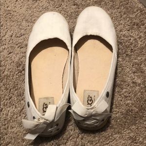 UGG beige canvas slip ons 7.5